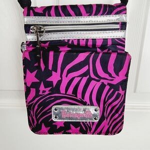 Betseyville pink & black crossbody bag purse
